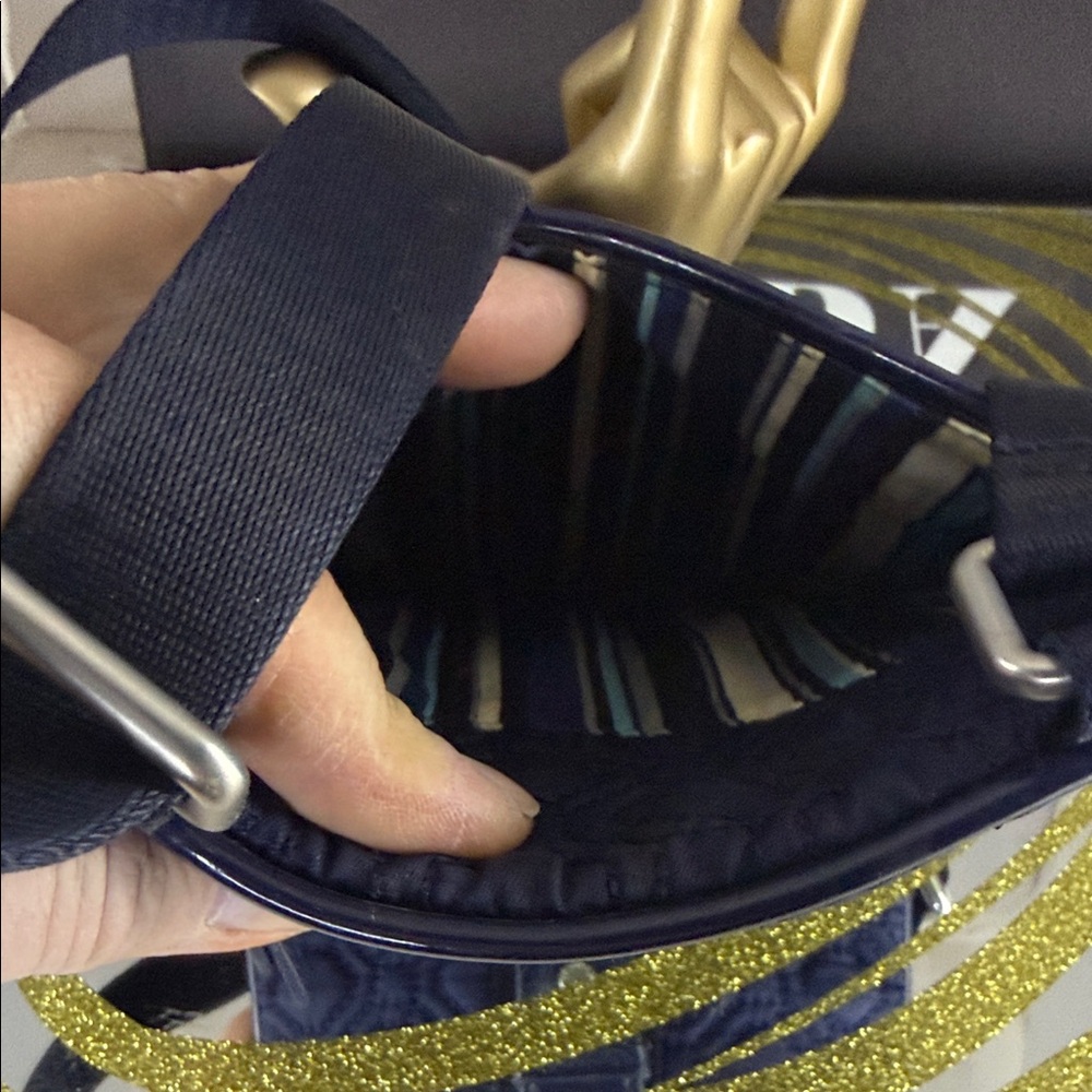 Vera Bradley Navy Quilted Men's Messenger Bag - Picture 6 of 6